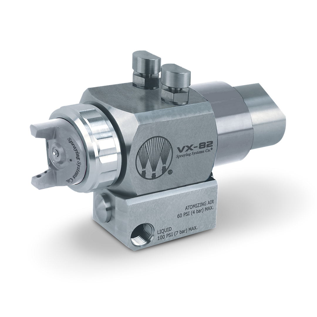 AirActuated Air Atomizing Nozzle with Metering Knob for Air Adjustment