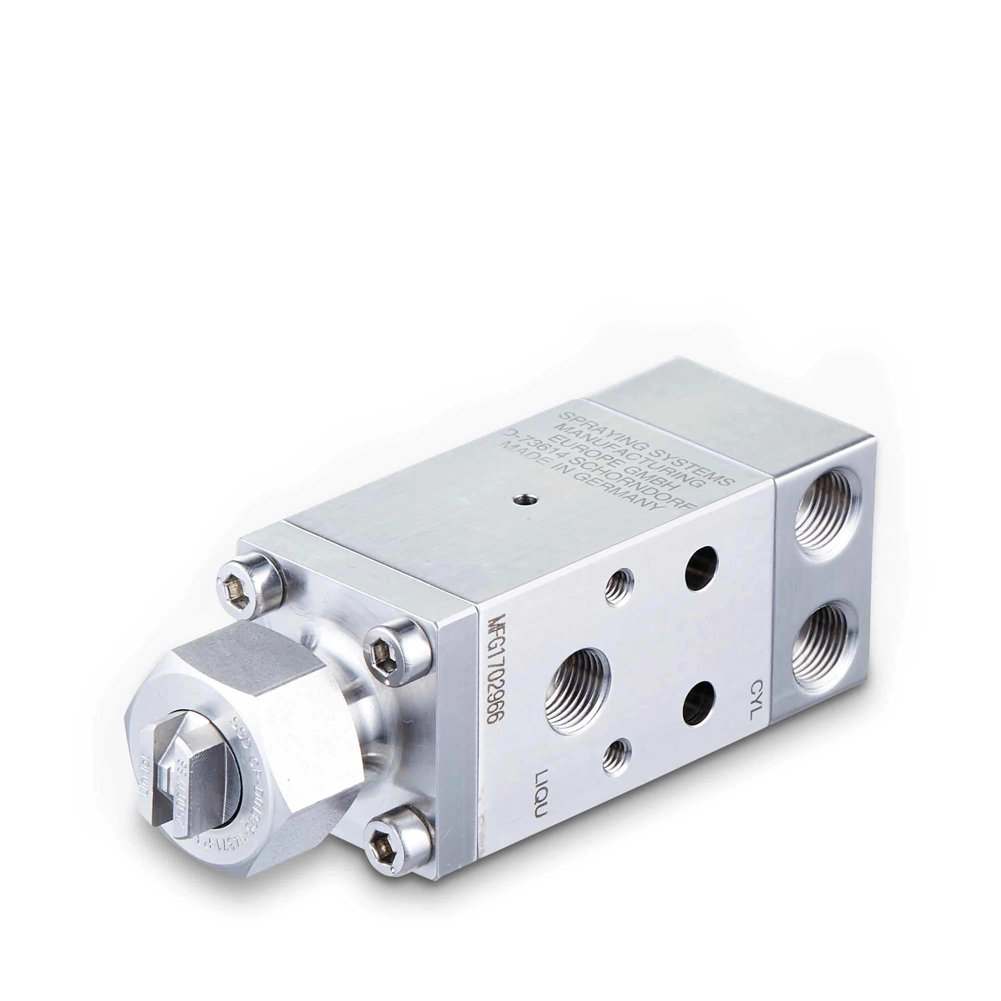 Air-Actuated Hydraulic Nozzle with Flow up to 2 gpm and Adjusting