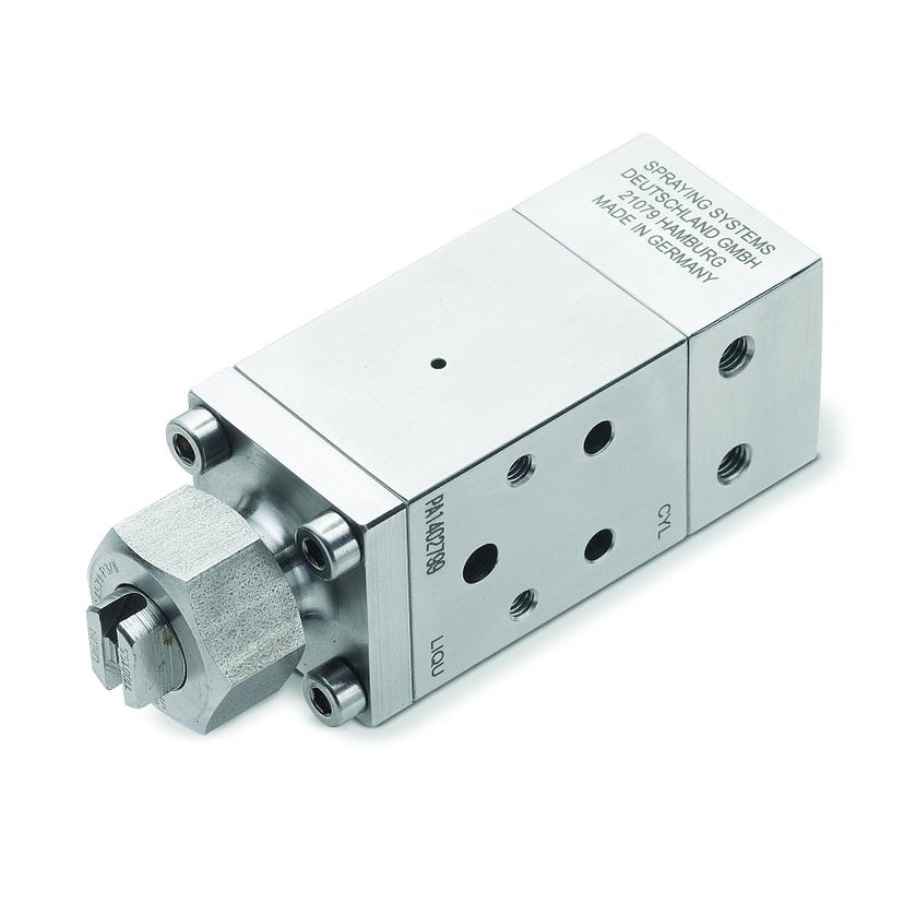 Automatic AirActuated Hydraulic Nozzle, NickelPlated Brass, D55500