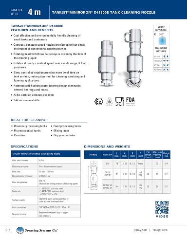 Tank Cleaning Catalog MiniROKON D41800