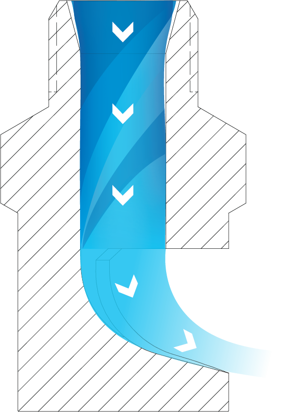 FloodJet® Nozzle, 303 Stainless Steel, 1/4K-SS10 | Spraying