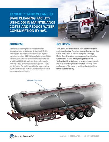 CS288 Truck Wash Reduces Water Use by 40-percent with TankJet Equipment