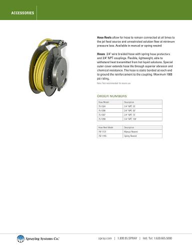 Tank Cleaning Accessories Hoses and Hose Reels