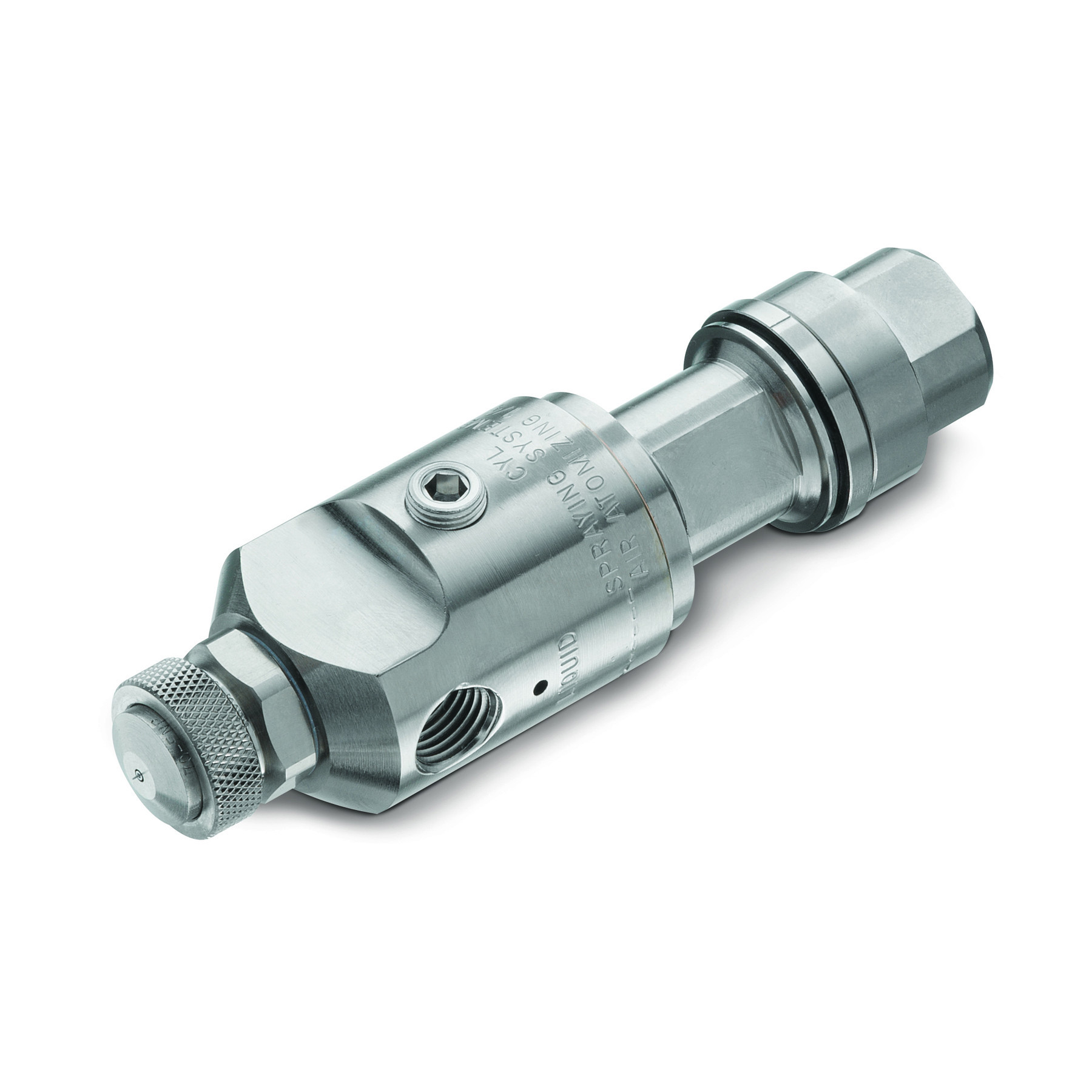 AirActuated Air Atomizing Nozzle with 1/8" Inlet, CleanOut Needle and
