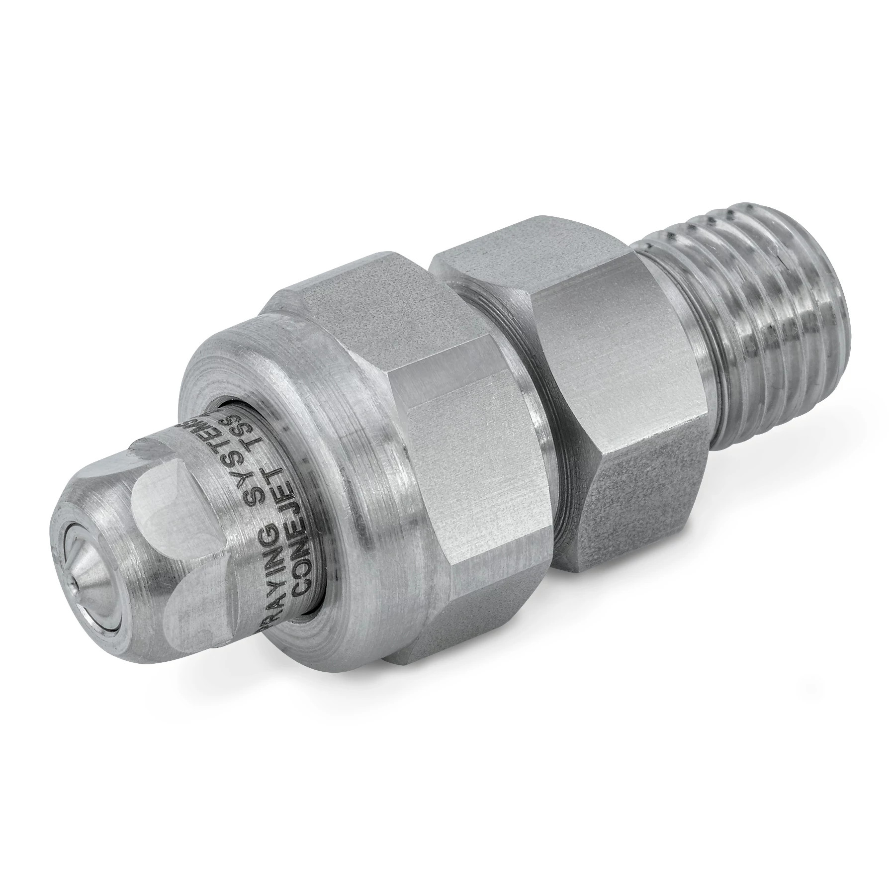 Hollow Cone, UniJet® Nozzle, 303 Stainless Steel, B1/4TT-SS+T-SS3W