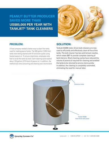 CS266 Peanut Butter Producer Saves with Automated Tank Cleaner