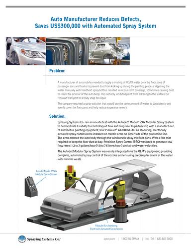 CS216 Automotive Manufacturer Reduces Defects Saves